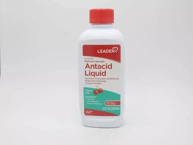 Leader Antacid Liquid, Cherry Flavor 12 Fl Oz