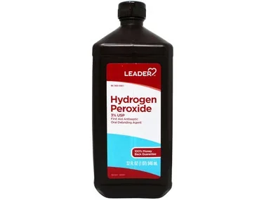 Leader Hydrogen Peroxide 3% USP Solution First Aid Antiseptic 32 fl oz