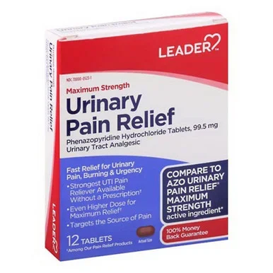 Leader Maximum Strength Urinary Pain Relief Tablets 12 Ea