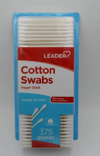 Leader Paper Stick Cotton Swabs 375 Swabs