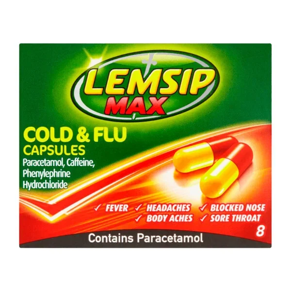 Lemsip Max Strength Caps 8s Health & Wellbeing