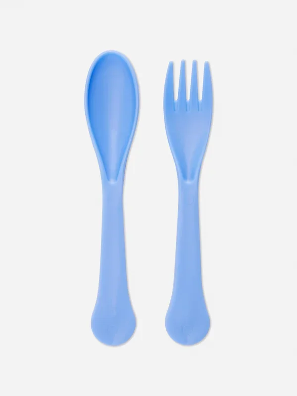 Light Blue 2pk Reusable Plastic Cutlery Set Penneys