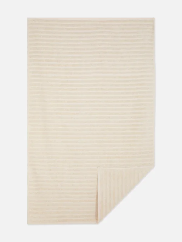 Light Cream Extra Large Ribbed Bath Towel Penneys