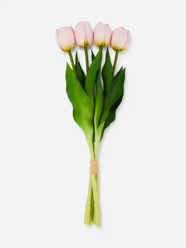 Light Pink Faux Tulips Bunch Penneys