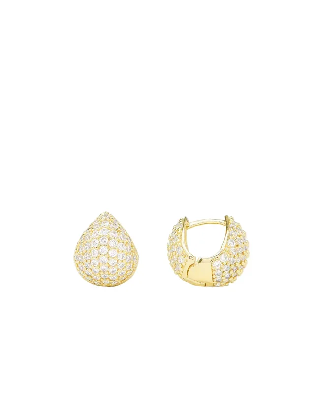 Lil’ Norah Pave Earrings Gold
