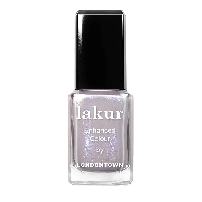 LONDONTOWN lakur Nail Polish – Chip-Resistant, Non-Toxic, Conditions & Hydrates Nails | Glittery Shimmery Lilac, Opal, .40 fl oz