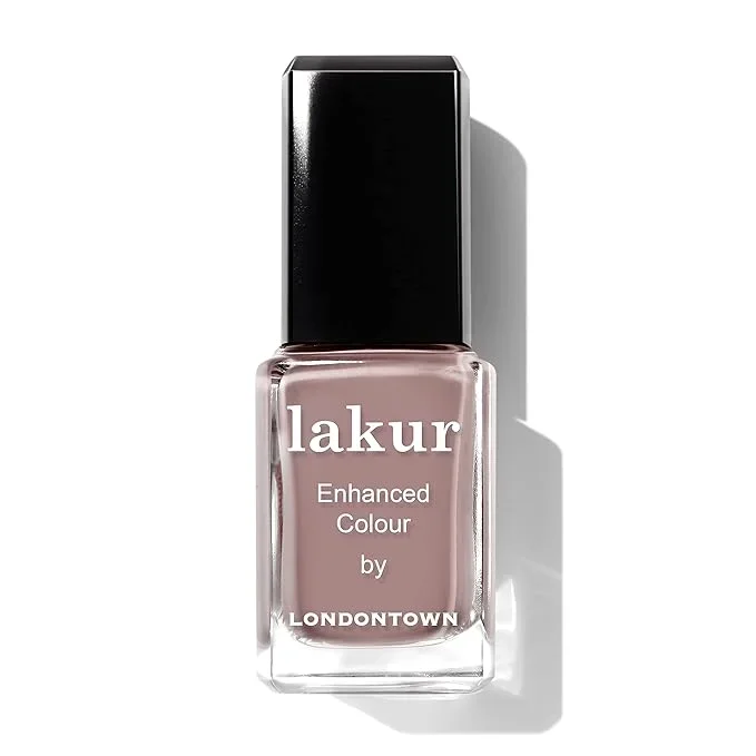 LONDONTOWN lakur Nail Polish – Chip-Resistant, Non-Toxic, Conditions & Hydrates Nails | Glossy Taupe Brown, Chai, .40 fl oz