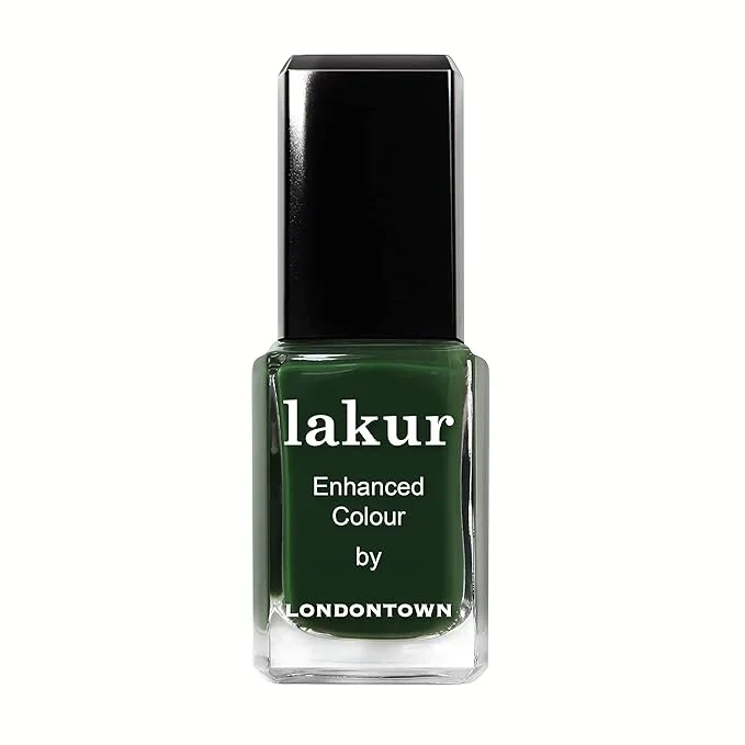 LONDONTOWN lakur Nail Polish – Chip-Resistant, Non-Toxic, Conditions & Hydrates Nails | Glossy Deep Jade, Vibe, .40 fl oz
