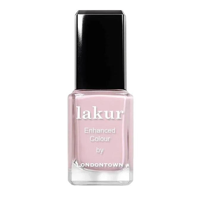 LONDONTOWN lakur Nail Polish – Chip-Resistant, Non-Toxic, Conditions & Hydrates Nails | Glossy Light Pink, Rosewater, .40 fl oz