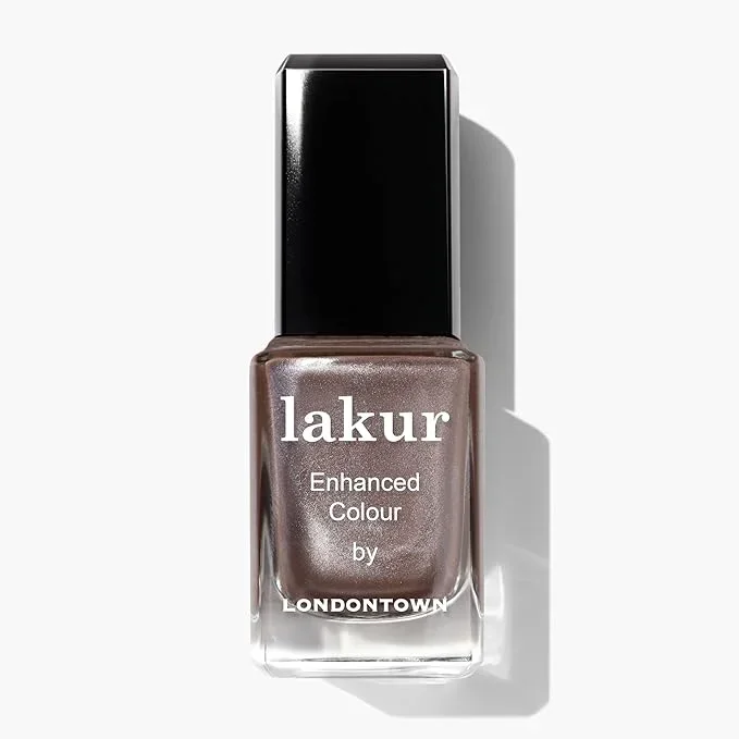 LONDONTOWN lakur Nail Polish – Chip-Resistant, Non-Toxic, Conditions & Hydrates Nails | Shimmery Bronze Pearl, Nightcap, .40 fl oz