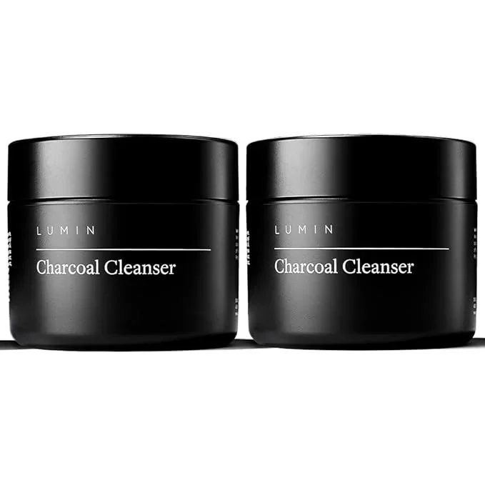Lumin Charcoal Face Wash for Men Skincare – Daily Detox, Hydrating Face Cleanser, Removes Impurities, Exfoliates, Unclogs Pores, Controls Oil, Soothes Irritation, All Skin Types, 2 Pack