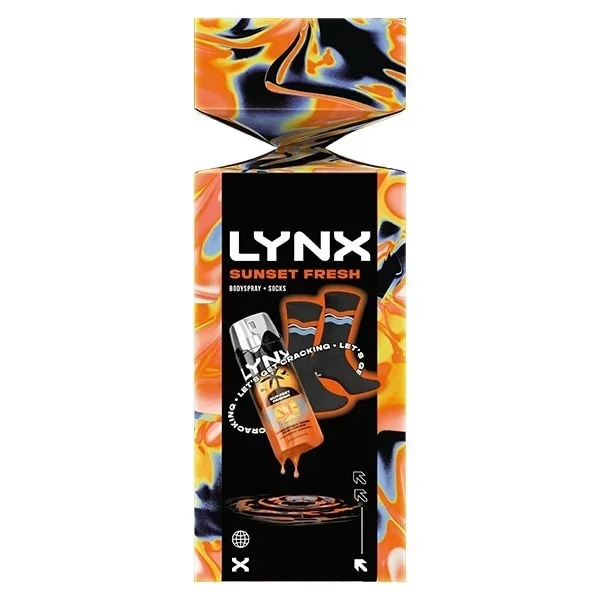 Lynx Bodyspray + Socks Sunset Fresh Cracker Toiletries