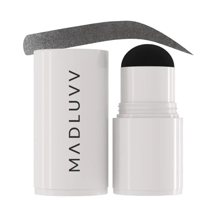 MADLUVV Brow Stamp Refill* – Color Stamp for Brows & Root Touch Up for Women & Men, Instantly Conceal Hair Loss, Grey Hair, Thinning Hair with Stain-Proof/Smudge-Proof Powder Formula (Nearly Black)