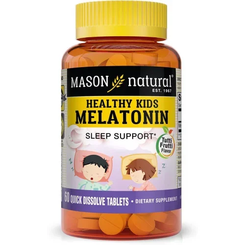 Mason Natural’s Healthy Kids Melatonin Tablets, Fruit Flavored Thrifty White Health Essentials
