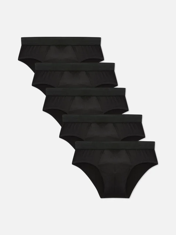 Men’s Black 5pk Essential Stretch Briefs Penneys