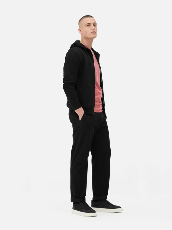 Men’s Black Essential ZipUp Hoodie Penneys