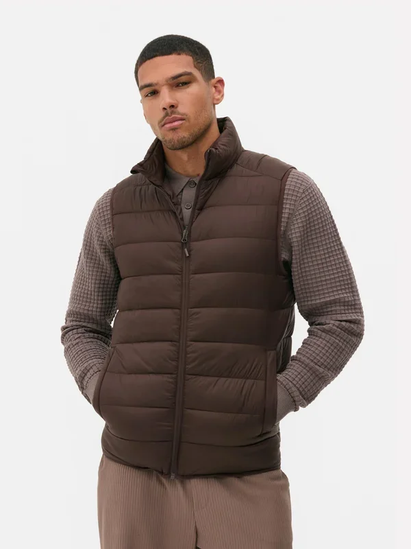 Men’s Brown Essential Puffer Gilet Penneys