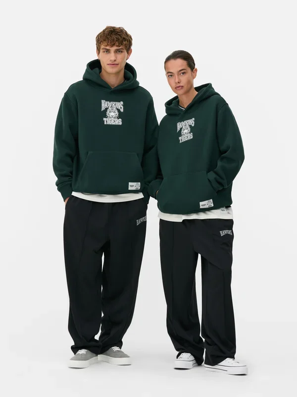 Men’s Dark Green Stranger Things Hawkins Tigers Hoodie Penneys