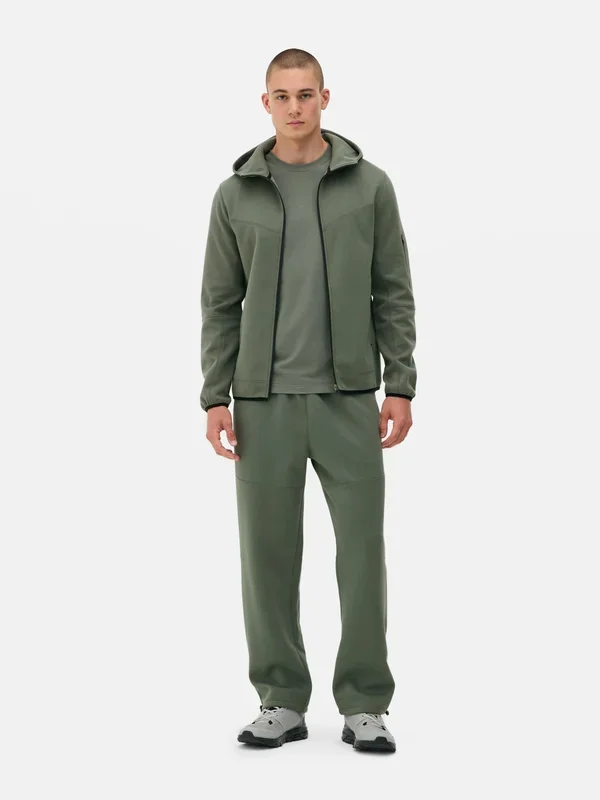 Men’s Green Zip Up Hooded Sweatshirt Penneys