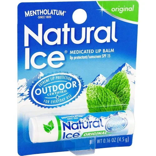 Mentholatum Natural Ice Lip Balm Original SPF 15 Thrifty White Health Essentials