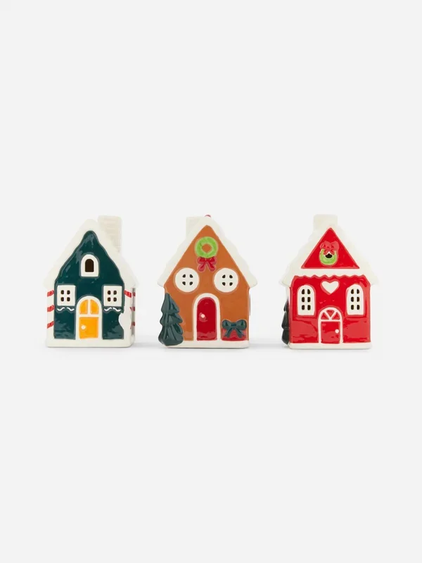 Multi 3pk LED House Christmas Ornaments Penneys