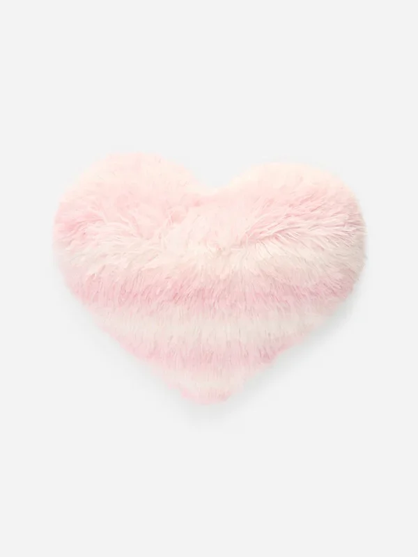 Multi Fluffy Heart Shaped Cushion Penneys