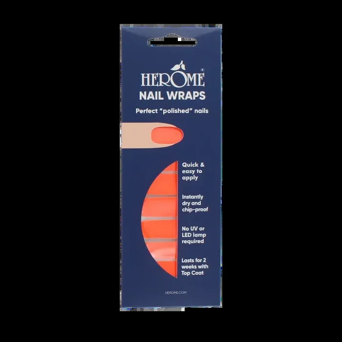 Nail Wraps Neon Tangerine