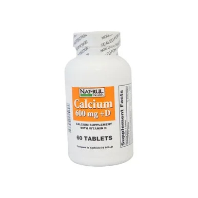 NatRul Health Calcium 600 Mg + D Tablets 60 Ea