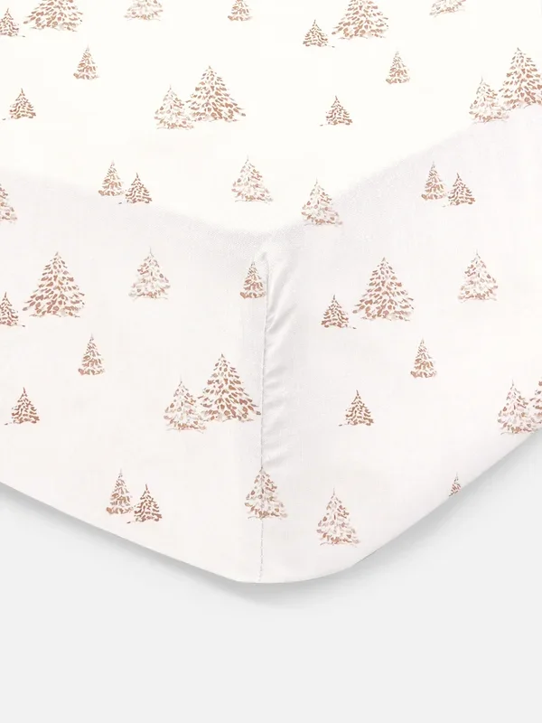 Natural Brushed Cotton Alpine Woodland Single Fitted Sheet Penneys