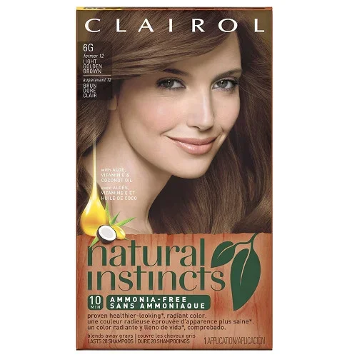 Natural Instincts Hair Color 6G Light Golden Brown (Toasted Almond) Thrifty White Health Essentials