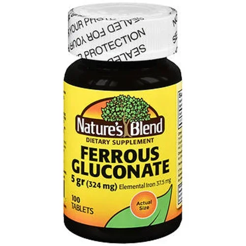Nature’s Blend Ferrous Gluconate Dietary Supplement Thrifty White Health Essentials