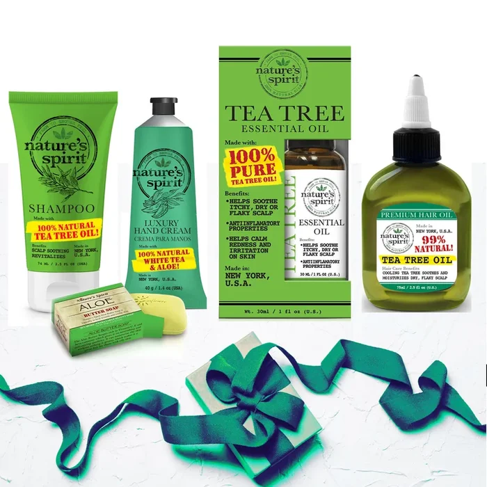 Nature’s Spirit Tea Tree Oil Bath, Hair and Body 5-PC Spa Gift Set