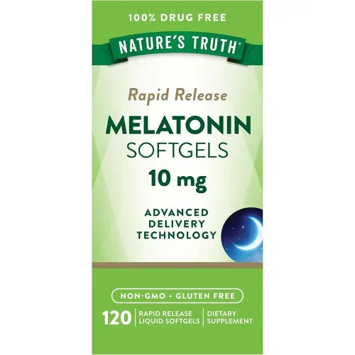 Nature’s Truth Rapid Release Melatonin Liquid Softgels Thrifty White Health Essentials