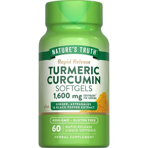 Nature’s Truth Rapid Release Turmeric Curcumin 1600 mg Per Serving Softgels Thrifty White Health Essentials