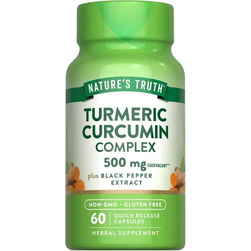 Nature’s Truth Turmeric Curcumin Complex 500 mg plus Black Pepper Extract Quick Release Capsules Thrifty White Health Essentials