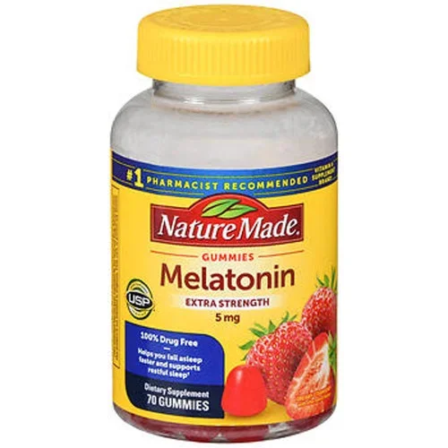 Nature Made Melatonin 5 mg Gummies Extra Strength Dreamy Strawberry 70 ea Thrifty White Health Essentials