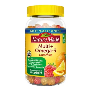 Nature Made Multivitamin + Omega3, 80 Gummies