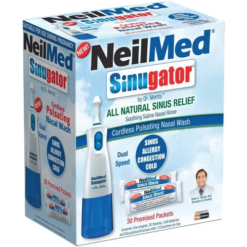 NeilMed Sinugator Cordless Pulsating Nasal Wash Thrifty White Health Essentials