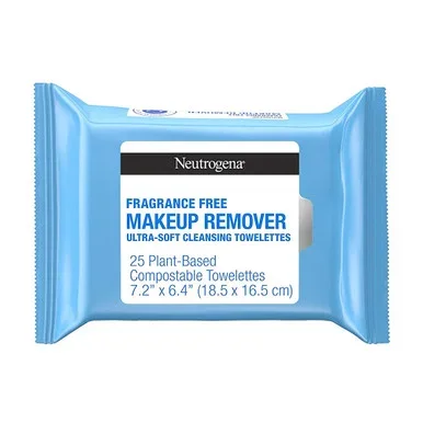 Neutrogena MakeUp Remover Cleansing Towelette FragranceFree 25 Count