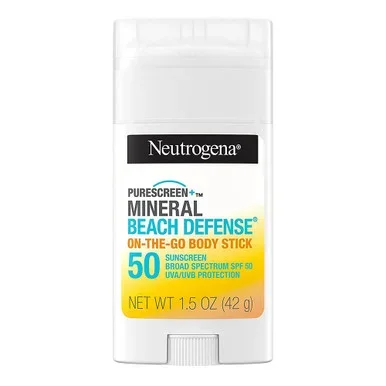 Neutrogena Purescreen+ Mineral Beach Defense OnTheGo Body Sunscreen Spf 50, 1.5 Oz