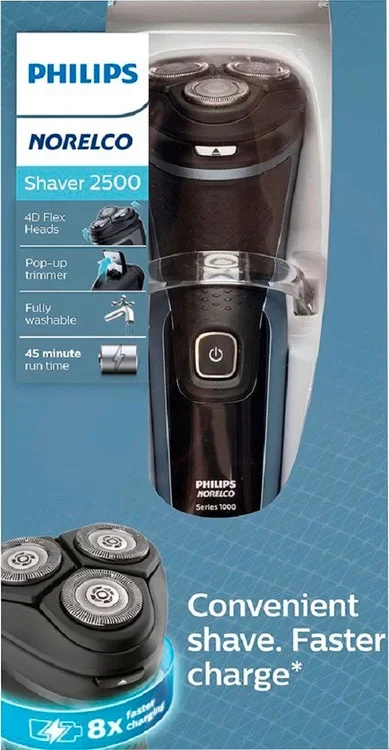 Norelco Cordless Comfort Cut, Black/White/Blue Thrifty White Health Essentials