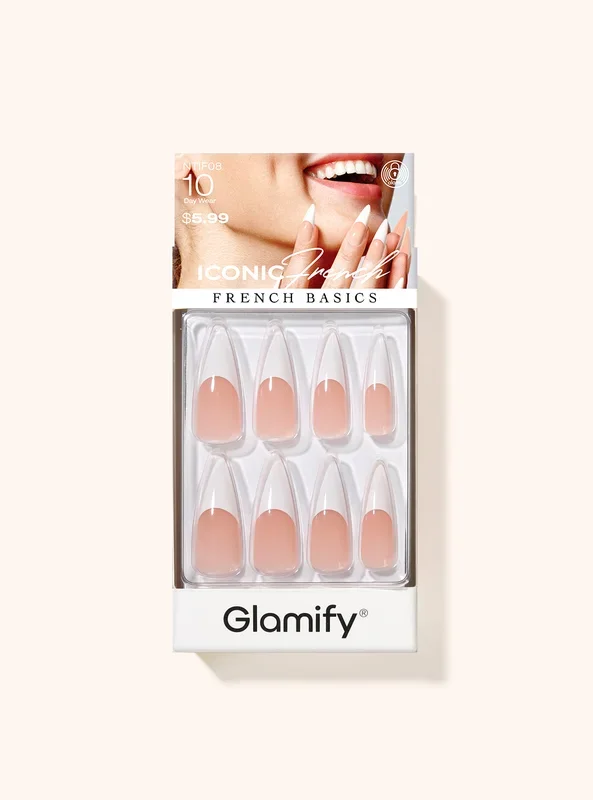 NTIF08 Iconic French Press On Nails – Stiletto X-Long