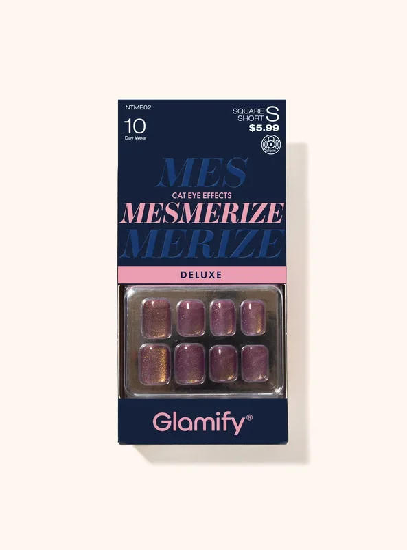 NTME02 Mesmerize Deluxe Press On Nails – Square Short