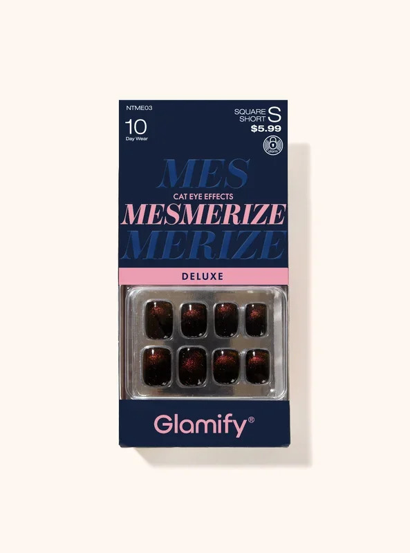 NTME03 Mesmerize Deluxe Press On Nails – Square Short
