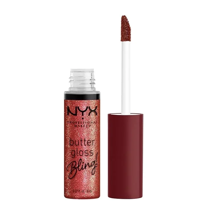 NYX PROFESSIONAL MAKEUP Butter Gloss Bling Lip Gloss, Non Sticky and Shiny Vegan Lip Makeup – Big Spender