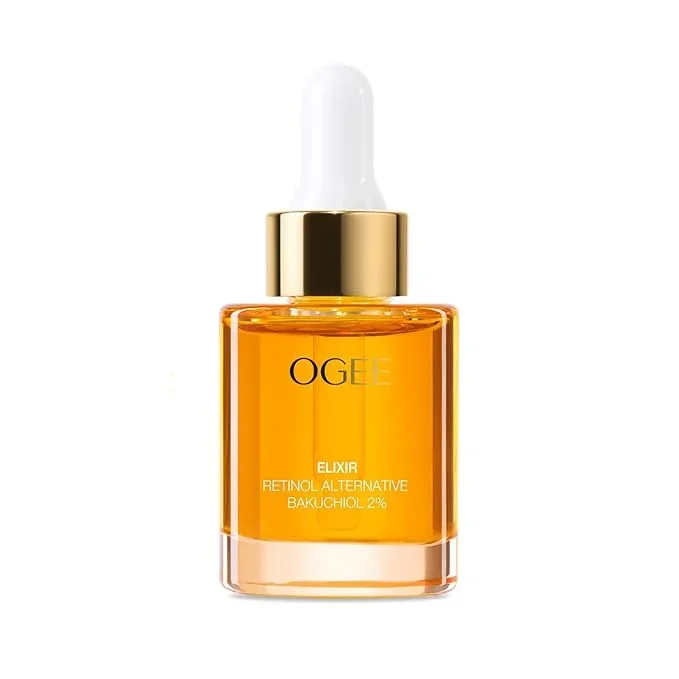 Ogee Natural Retinol Bakuchiol Serum 2% Elixir – Certified Organic Face Serum for Wrinkles and Fine Lines