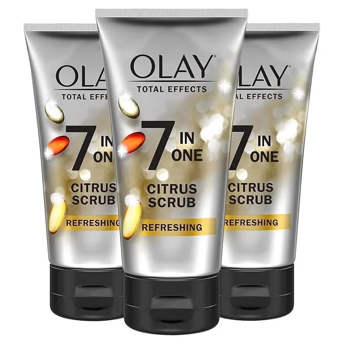 Olay Total Effects Citrus Facial Cleanser and Scrub, 5.0 Ounces (Pack of 3)