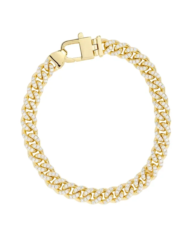 Pave Julian Cuban Chain Bracelet 6.8mm 6.5″