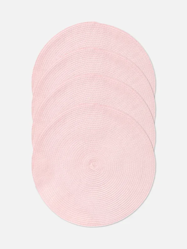 Pink 4pk Round placemats Penneys