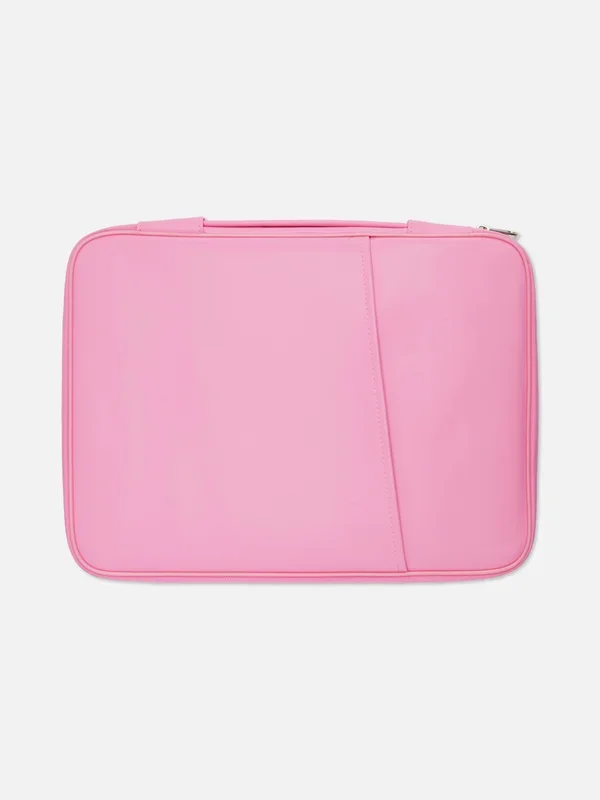 Pink Faux Leather Laptop Sleeve Penneys
